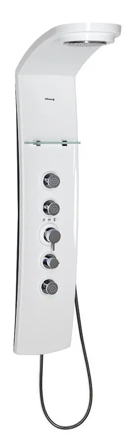 Polysan Luk - dušas panelis 250x1300 mm ar termostatu. baterija, montāža pie sienas 80312