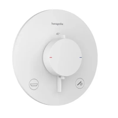 Hansgrohe Ecostat Comfort S - zemapmetuma termostata maisītājs, 2 patērētājiem, matēti balts 33718700