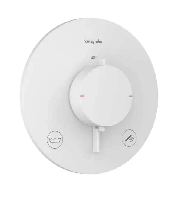 Hansgrohe Ecostat Comfort S - zemapmetuma termostata maisītājs, 2 patērētājiem, matēti balts 33718700