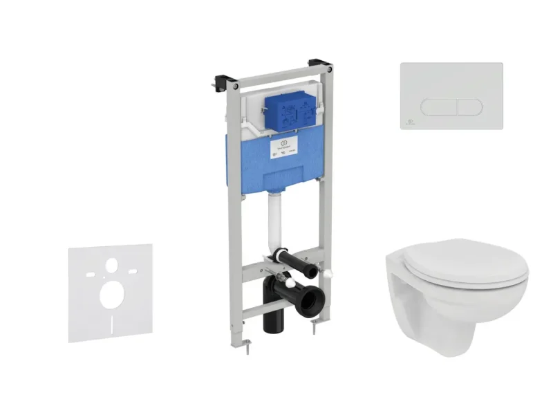 Ideal Standard ProSys - komplekts - priekšsienas elements, tualete un WC sēdeklis Eurovit, vadības plate Oleas M1, Rimless, SoftClose, hroms ProSys120M SP54