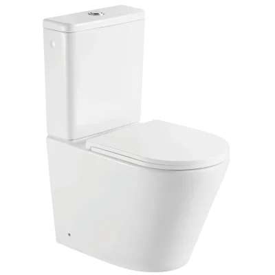 kielle Nefia - WC kombinācija ar skalošanas tvertni un Softclose sēdekli, Vortex Rimless, balts 30227000