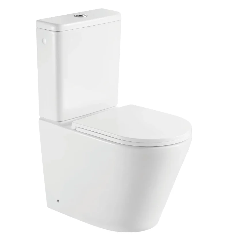 kielle Nefia - WC kombinācija ar skalošanas tvertni un Softclose sēdekli, Vortex Rimless, balts 30227000