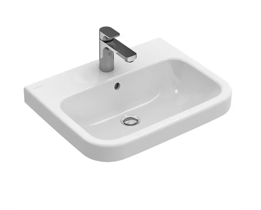 Villeroy & Boch Architectura - izlietne, 55x47 cm, ar pārplūdi, ar jaucējkrāna caurumu, Alpu balts 41885501