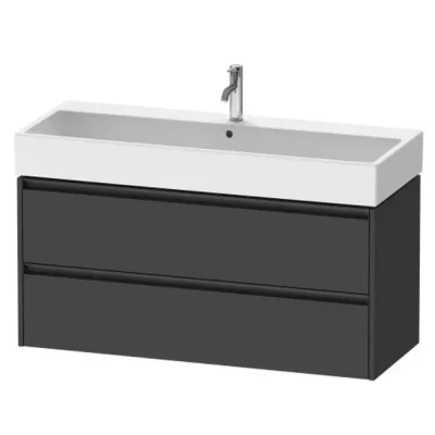 Duravit Ketho.2 - izlietnes skapītis, 55x118x46 cm, 2 atvilktnes, grafīta matēts K25279049490000