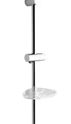 Sapho Accessoires - dušas stienis 81 cm, ar turētāju un ziepju trauku, hromēts 1206-06