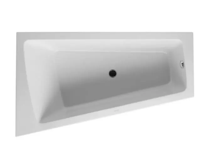 Duravit Paiova - asimetriska vanna, 170x100 cm, ar paneli, kreisā puse, balta 700264000000000