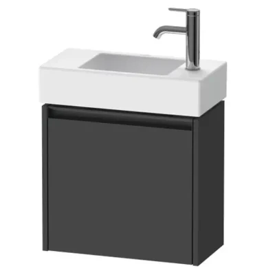 Duravit Ketho.2 - izlietnes skapītis 44x48x24 cm, ar 1 durvīm, eņģes kreisajā pusē, grafīta matēts K25072L49490000