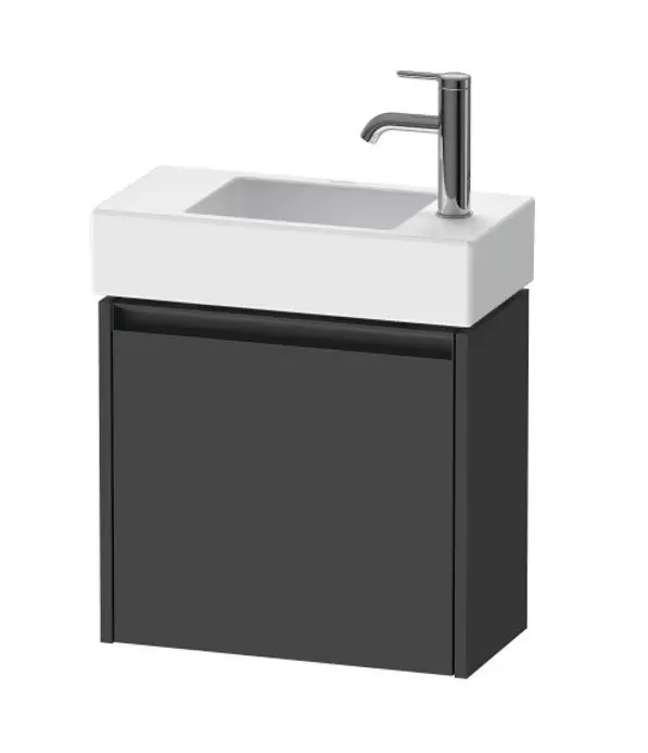 Duravit Ketho.2 - izlietnes skapītis 44x48x24 cm, ar 1 durvīm, eņģes kreisajā pusē, grafīta matēts K25072L49490000