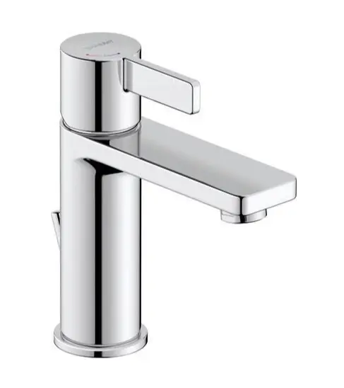 Duravit D-Neo - izlietnes maisītājs ar noteces komplektu, FreshStart, hroms DE1021001010