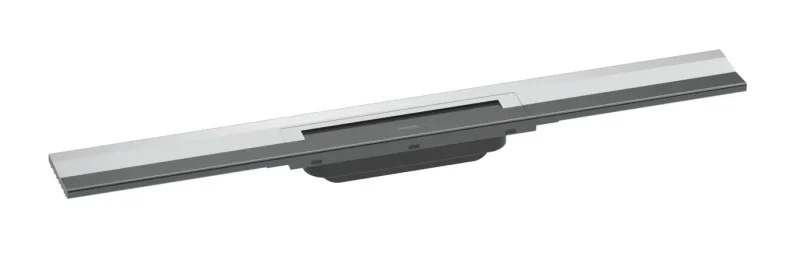Hansgrohe RainDrain Flex - dušas noteka 700 ar nerūsējošā tērauda resti, saīsināma, montāžai pie sienas, hromēts 56050000