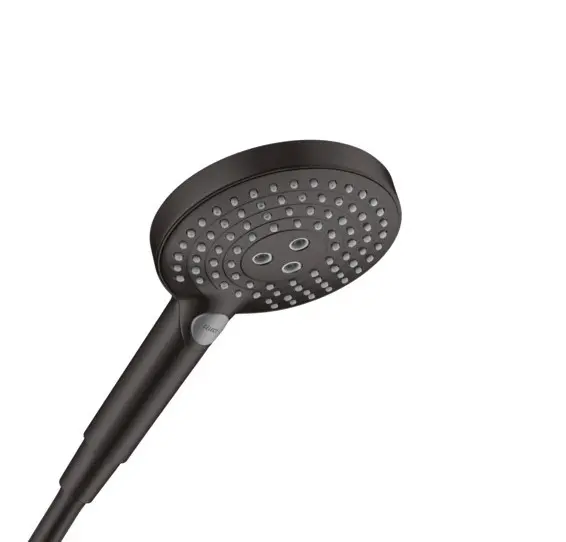 Hansgrohe Raindance Select S - rokas duša 120, 3 strūklas veidi, matēti melna 26530670