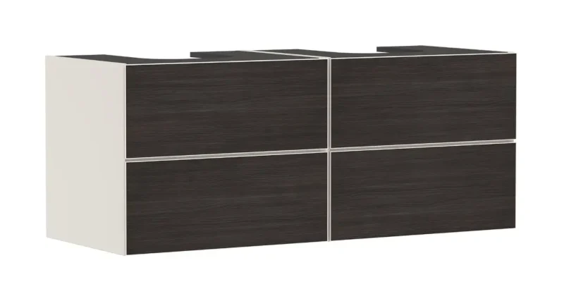 Hansgrohe Xevolos E - izlietnes apakšskapītis 137x56x55 cm, 4 atvilktnes, matēti bēšs/tumšs ozols 54197730