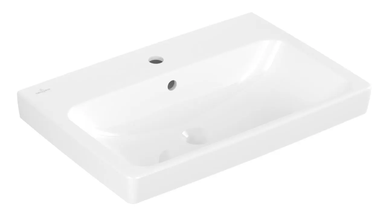 Villeroy & Boch Architectura - izlietne 65x45 cm, ar pārplūdi, jaucējkrāna atvere, Alpu balts 4A876501
