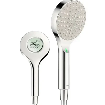 Hansa Activejet - rokas duša Digital 120, ar elektronisko displeju, hromēta/gaiši pelēka 84310180