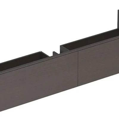 Geberit Xeno 2 - izlietnes skapītis Varicor 160 cm, ar LED apgaismojumu, 2 izvilktnes, pelēks 500.346.43.1
