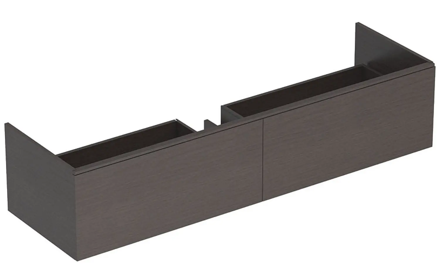 Geberit Xeno 2 - izlietnes skapītis Varicor 160 cm, ar LED apgaismojumu, 2 izvilktnes, pelēks 500.346.43.1