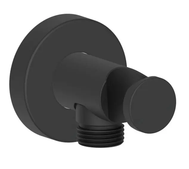 Duravit piederumi - dušas pieslēguma līkums ar dušas turētāju, melni matēta UV0630009046