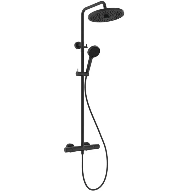 Ideal Standard Ceratherm T25+ - dušas komplekts ar termostatu, diametrs 26 cm, 2 strūklas veidi, Silk Black A8497XG