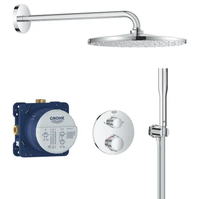 Grohe Precision SmartControl - dušas komplekts ar termostatu zemapmetuma montāžai, diametrs 31 cm, hroms 34880000
