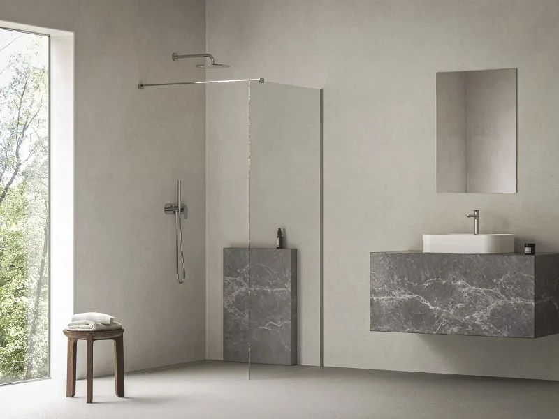 Ravak Walk-In - Walk-In dušas siena, 100x200 cm, hroms/caurspīdīgs stikls GW9WA0C00Z1C