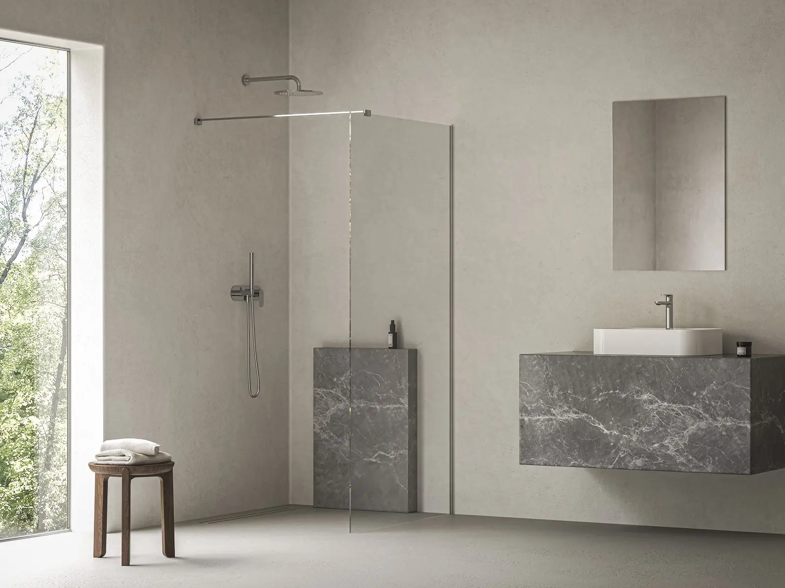 Ravak Walk-In - Walk-In dušas siena, 120x200 cm, hroms/caurspīdīgs stikls GW9WG0C00Z1C