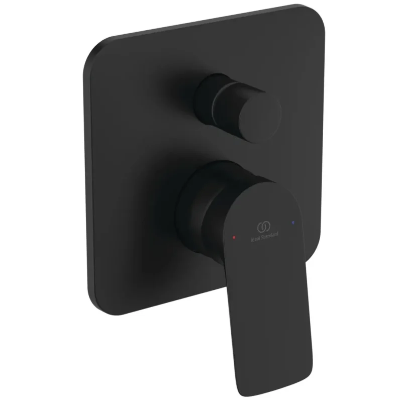 Ideal Standard Ceralife C - zemapmetuma maisītājs 2 patērētājiem, ar iebūvējamo korpusu, zīda melns BE061XG