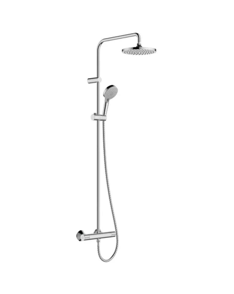 Hansgrohe Vernis Blend - dušas komplekts Showerpipe 200 ar termostatu, EcoSmart, hromēts 26089000
