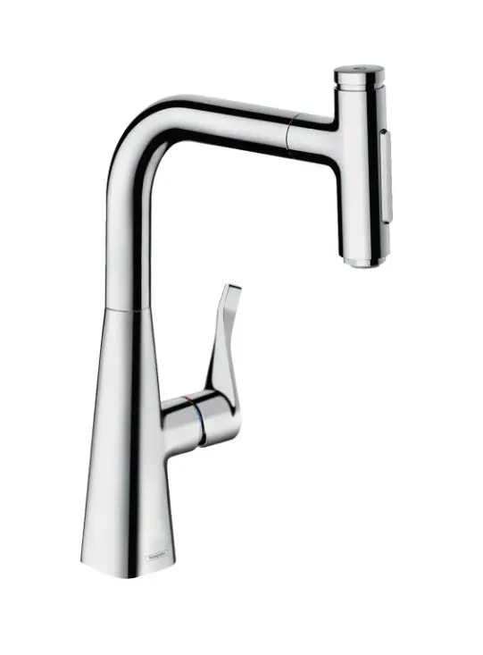 Hansgrohe M71 - virtuves izlietnes maisītājs Metris Select, ar izvelkamu dušu, hromēts 73822000