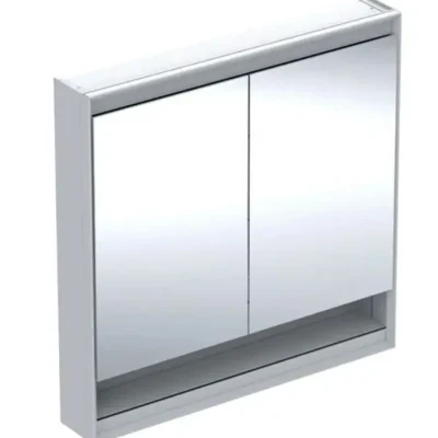 Geberit ONE - spoguļskapis ar LED apgaismojumu, 90x90x15 cm, 2 durvis, ar nišu, metāls 505.833.00.1