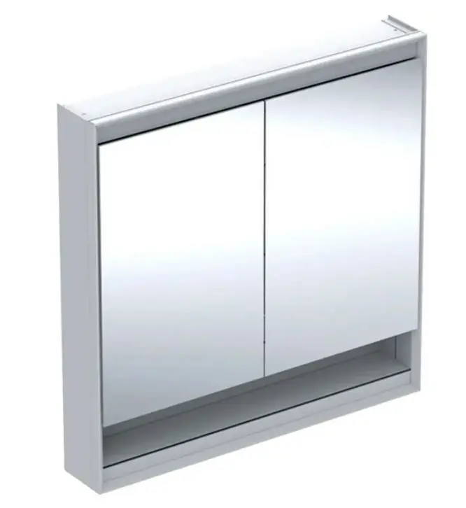Geberit ONE - spoguļskapis ar LED apgaismojumu, 90x90x15 cm, 2 durvis, ar nišu, metāls 505.833.00.1
