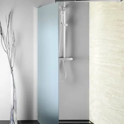 Aqualine Walk-In - dušas siena 70x190 cm, stikls Brick WI070