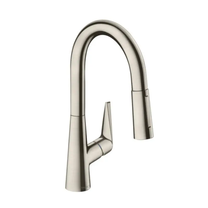 Hansgrohe Talis M51 - virtuves izlietnes vienas sviras maisītājs 160 ar izvelkamu trauku dušu, nerūsējošā tērauda izskats 72815800