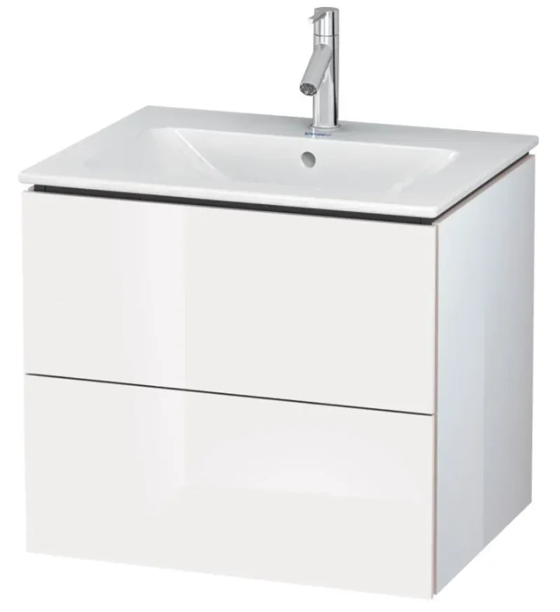 Duravit L-Cube - izlietnes apakšskapis 55x62x48 cm, 2 atvilktnes, balts spīdīgs LC624002222