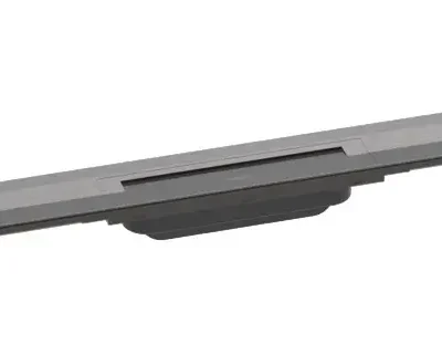 Hansgrohe RainDrain Flex - dušas renīte 1200 ar nerūsējošā tērauda resti, saīsināma, montāžai pie sienas, melni hromēts matēts 56054340