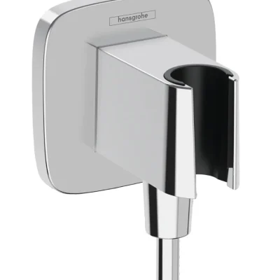 Hansgrohe Fixfit - sienas pieslēguma līkums ar dušas turētāju, hromēts 26887000