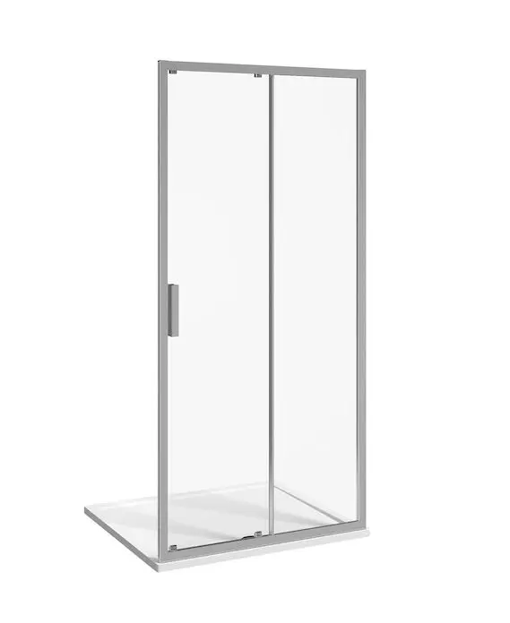 Jika Nion - dušas durvis, divdaļīgas L/R, 140 cm, Jika Perla Glass, sudrabs/caurspīdīgs stikls H2422N80026681