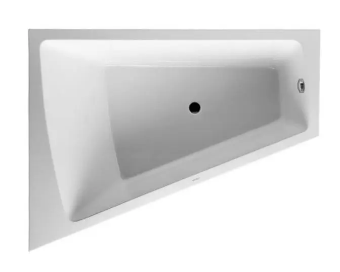 Duravit Paiova - asimetriska vanna, 170x130 cm, ar paneli, kreisā puse, balta 700266000000000