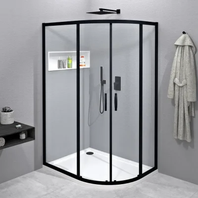 Gelco Sigma - dušas stūris 120x90 cm, R550, melns matēts/caurspīdīgs stikls GS1290B