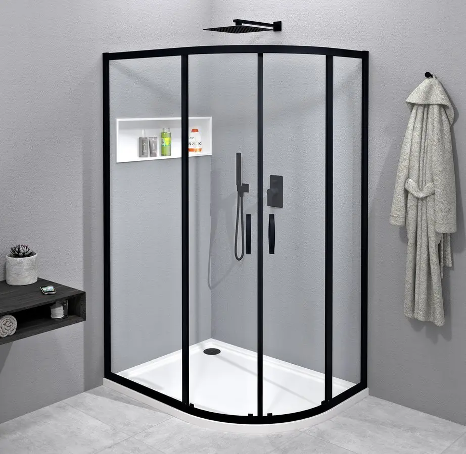 Gelco Sigma - dušas stūris 120x90 cm, R550, melns matēts/caurspīdīgs stikls GS1290B