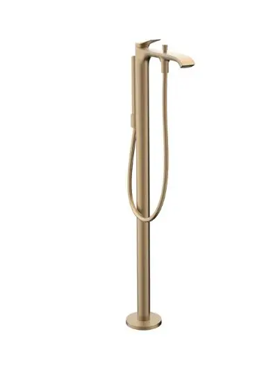 Hansgrohe Vivenis - vannas maisītājs, grīdas montāža, ar piederumiem, birstēta bronza 75445140