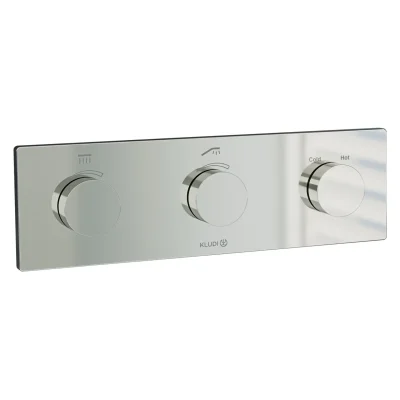 Kludi Tronic - zemapmetuma termostata maisītājs 2 patērētājiem, hroms 3830005-00