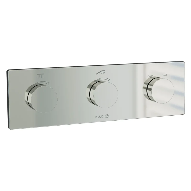 Kludi Tronic - zemapmetuma termostata maisītājs 2 patērētājiem, hroms 3830005-00