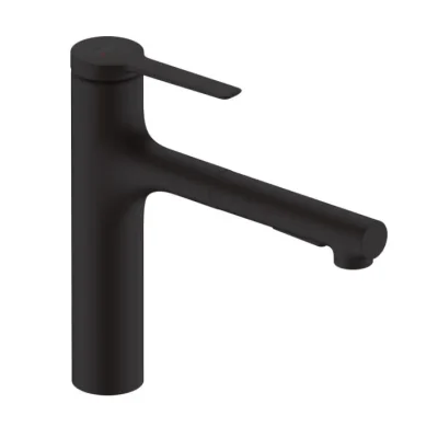 Hansgrohe Zesis M33 - virtuves izlietnes maisītājs 160, ar izvelkamu dušu, sBox lite, melns matēts 74804670