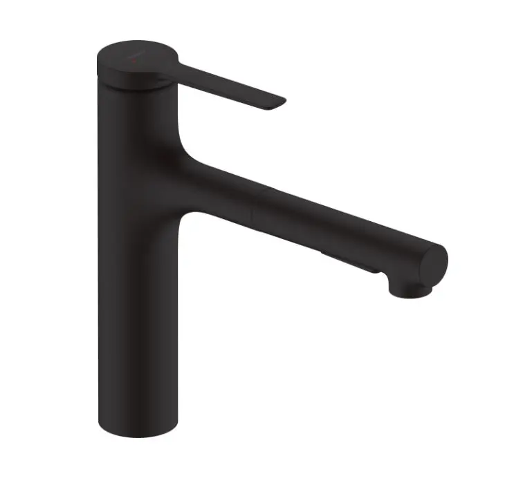 Hansgrohe Zesis M33 - virtuves izlietnes maisītājs 160, ar izvelkamu dušu, sBox lite, melns matēts 74804670