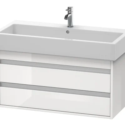 Duravit Ketho - izlietnes skapītis 48x95x44 cm, ar 2 atvilktnēm, balts spīdīgs KT663802222