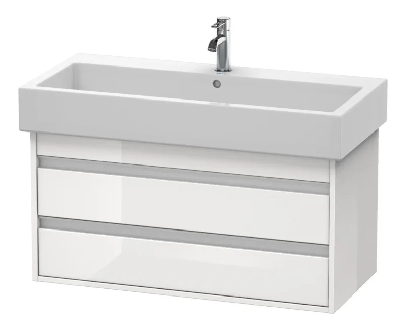 Duravit Ketho - izlietnes skapītis 48x95x44 cm, ar 2 atvilktnēm, balts spīdīgs KT663802222