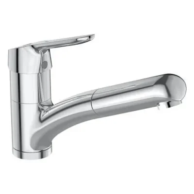 Ideal Standard CeraFlex - virtuves izlietnes maisītājs ar izvelkamu trauku dušu, BlueStart, hroms BC143AA