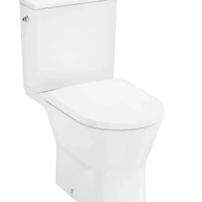 Hansgrohe EluPura Original S - WC komplekts ar SoftClose sēdekli, noteka aizmugurē, AquaChannel Flush, HygieneEffect, ūdens pieslēgums apakšā, balts 62040450