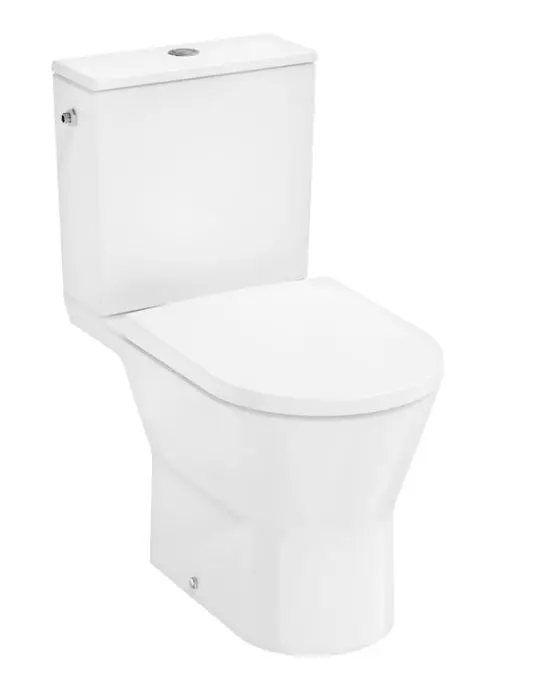 Hansgrohe EluPura Original S - WC komplekts ar SoftClose sēdekli, noteka aizmugurē, AquaChannel Flush, HygieneEffect, ūdens pieslēgums apakšā, balts 62040450