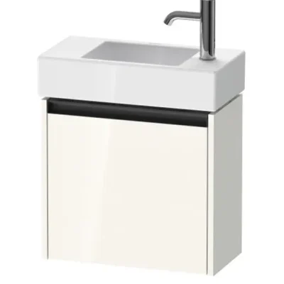 Duravit Ketho.2 - izlietnes skapītis 44x48x24 cm, ar 1 durvīm, eņģes labajā pusē, balts spīdīgs K25072R22220000